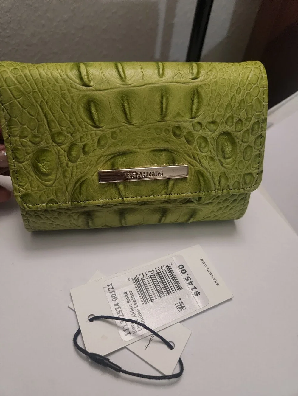 Brahmin Lime Alden Road Kerra Wallet